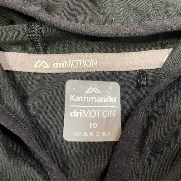 KATHMANDU Women’s Drimotion 1/4 Zip Long Sleeve with Hood Black Size 10 - Picture 5 of 10